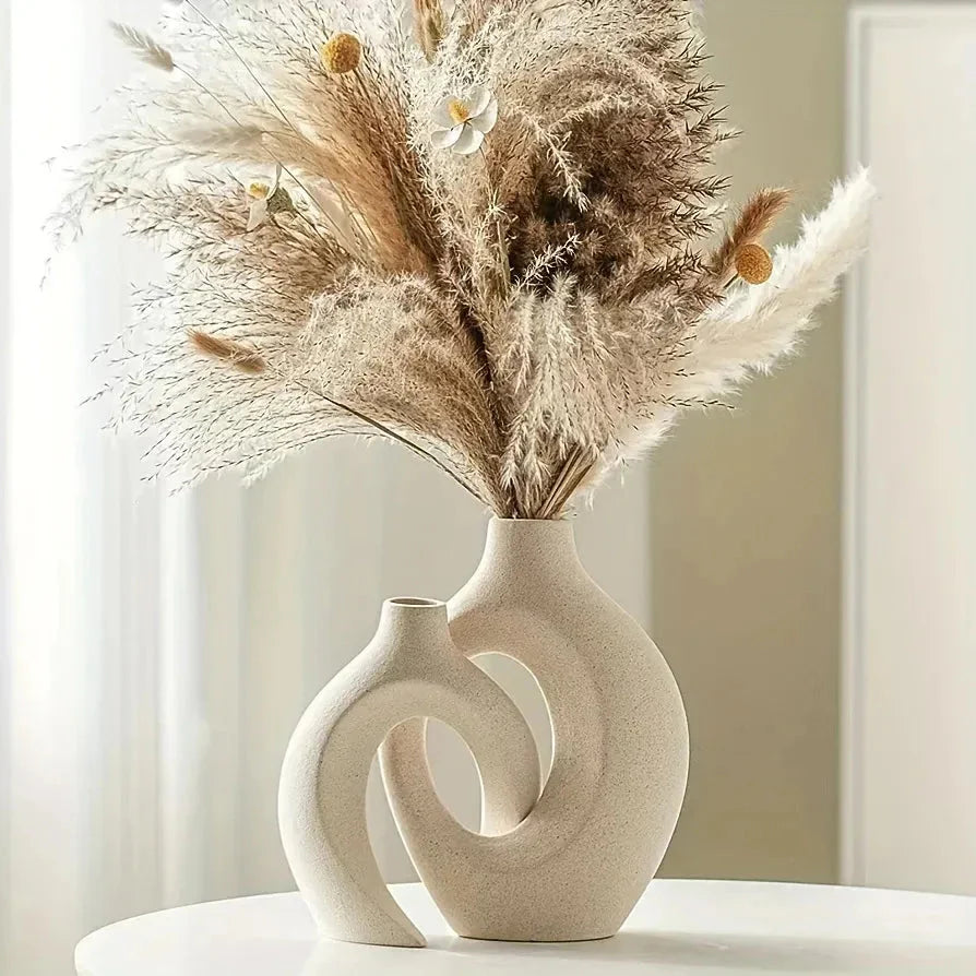 Chic Boho Ceramic Vases Set