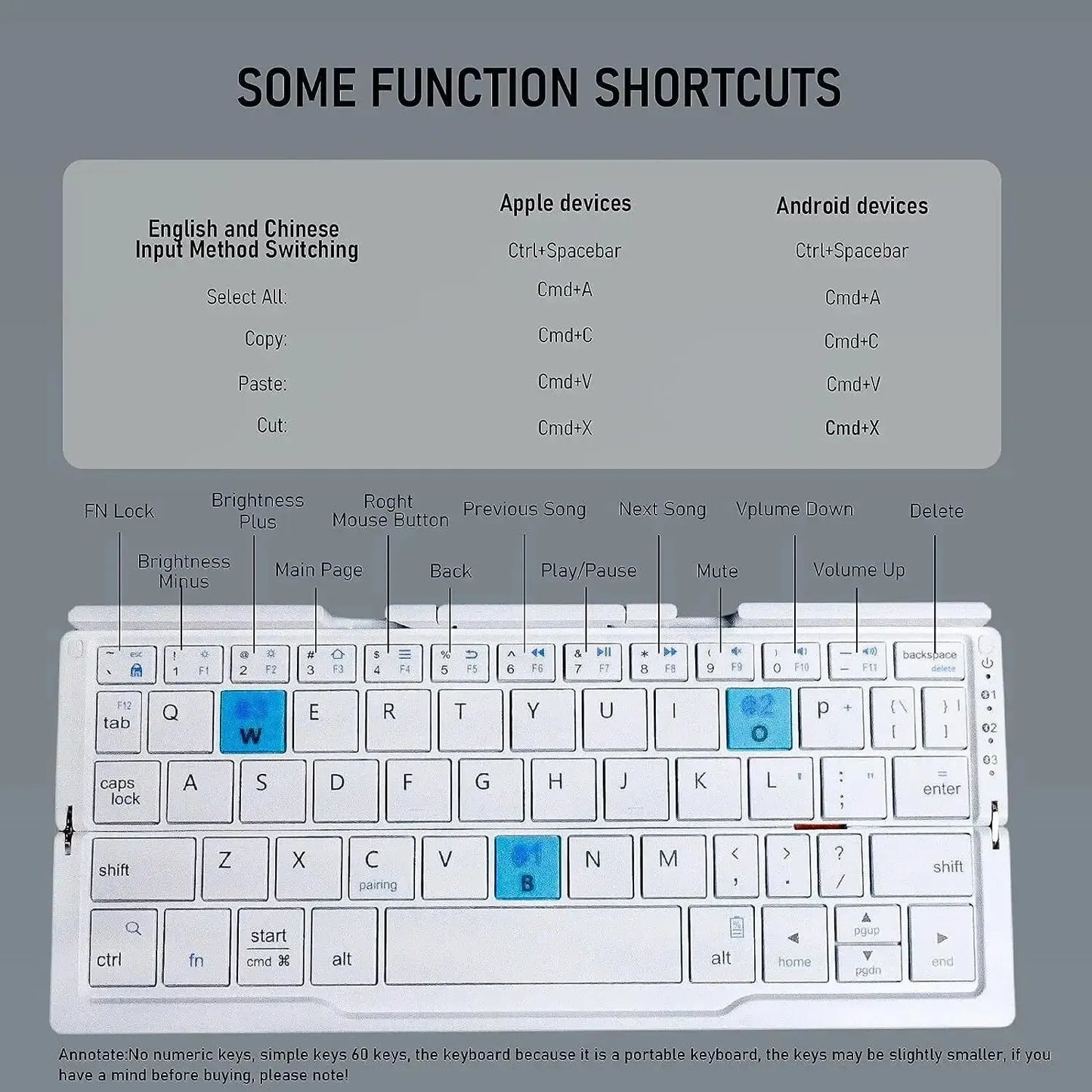 Compact Bluetooth Keyboard Stand For Any Phone